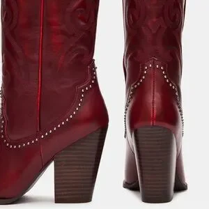 Steve Madden | Shoes | Lasso Red Leather Cowgirl Boots